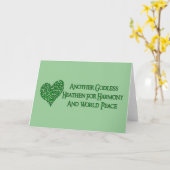 Gottlos für Weltfrieden Karte (Gelbe Blume)