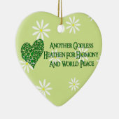 Gottlos für Weltfrieden Keramik Ornament (Rechts)