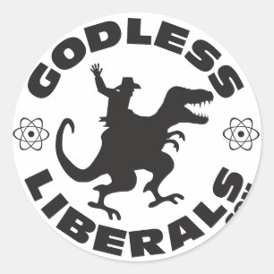 Gottlose Liberal-offizieller Logo-Aufkleber Runder Aufkleber