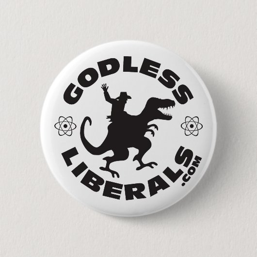 Gottlose Liberal-offizieller Logo-Knopf Button (Vorderseite)