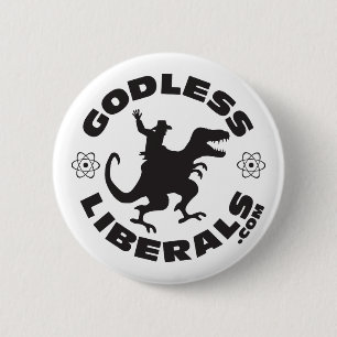 Gottlose Liberal-offizieller Logo-Knopf Button