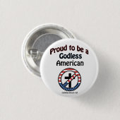 Gottloser amerikanischer Knopf Button (Vorne & Hinten)