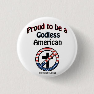 Gottloser amerikanischer Knopf Button