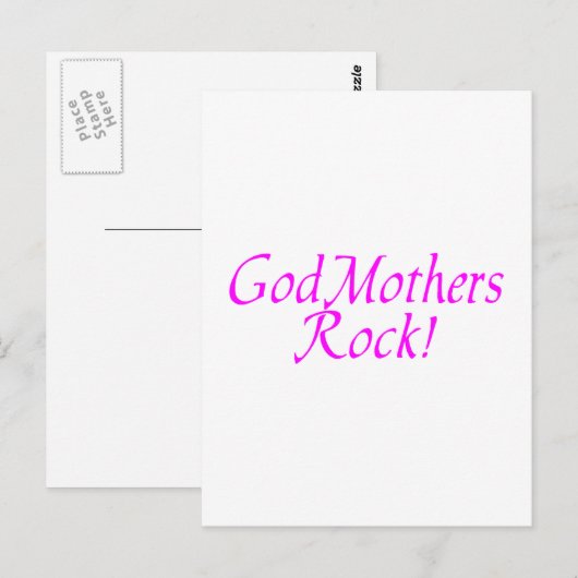 GottMütter Rock Pink Postkarte (Vorne/Hinten)