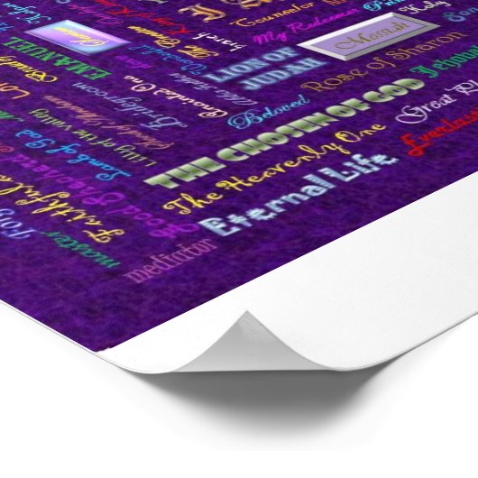 Gottnamen Poster (Ecke)