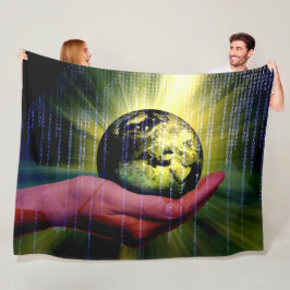GOTT'S HAND IN BINARY FLEECEDECKE