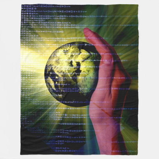 GOTT'S HAND IN BINARY FLEECEDECKE (Vorderseite)