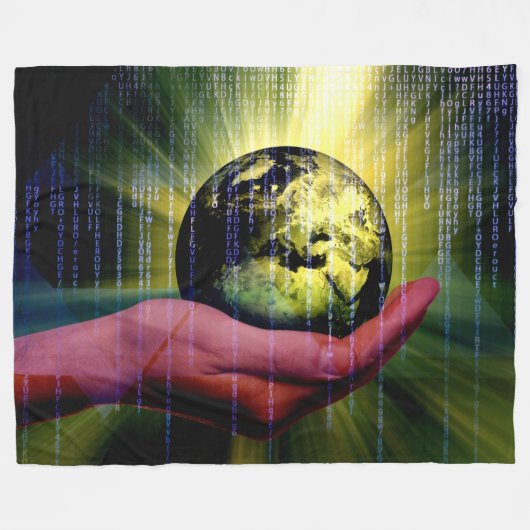 GOTT'S HAND IN BINARY FLEECEDECKE (Vorderseite (Horizontal))