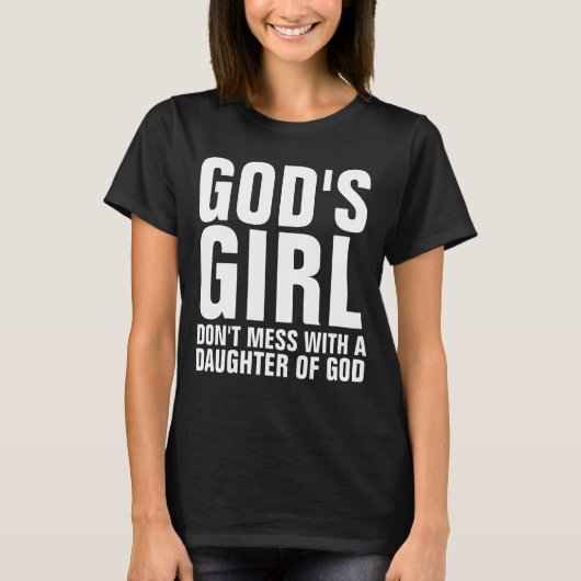 GOTT'S MÄDCHEN, NICHT MEHR, Ladys Christliche T -  T-Shirt (Vorderseite)