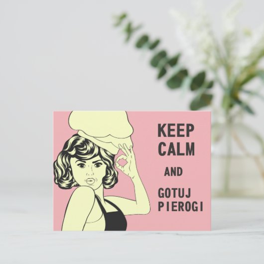 Gotuj Polish Pierogi Poland Food Postkarte (Stehend Vorderseite)