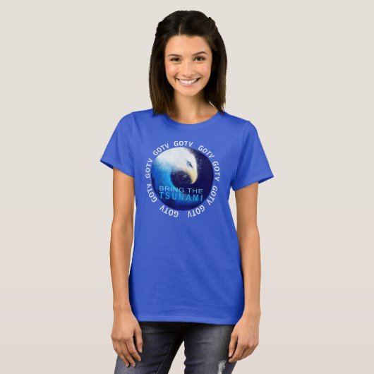 GOTV holt die Abstimmung 2018 - Tsunami in den Mid T-Shirt (Vorne ganz)