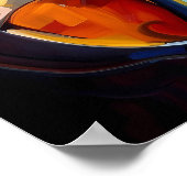 Gouache Art farbenfroh Cello Poster Print (Ecke)