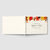 Gouache Autumn Leaves Hochzeit im Herbst Gästebuch (Voll)