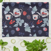 Gouache Berries Pattern Schürze Geschirrtuch (Gefaltet)