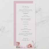 Gouache Blossoms Hochzeitsprogramm (Vorne/Hinten)