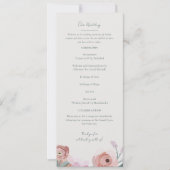 Gouache Blossoms Hochzeitsprogramm (Vorderseite)