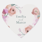 Gouache Blossoms Sticker (Vorderseite)