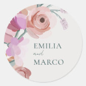 Gouache Blossoms Sticker (Vorderseite)