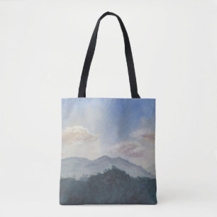 Gouache Blue Mountains: Lebhafte Naturlandschaft Tasche