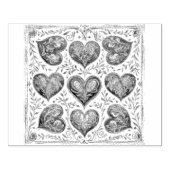 Gouache Elegance: Gouache Valentine Heart Gummistempel (Prägung)