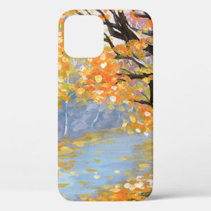 Gouache Herbstlandschaft. Goldener Fall im leeren Case-Mate iPhone Hülle