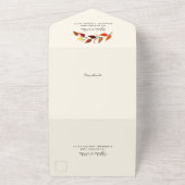 Gouache Herbstverlässt alle in einer Hochzeitsfeie All In One Einladung (Außenbereich)