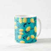 Gouache nahtloses Muster mit dekorativem Gelb Kaffeetasse (VorderseiteRechts)