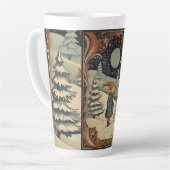 Gouache Vintag Retro Christmas Milchtasse (Linke Ecke)