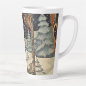 Gouache Vintag Retro Christmas Milchtasse (Rechts)