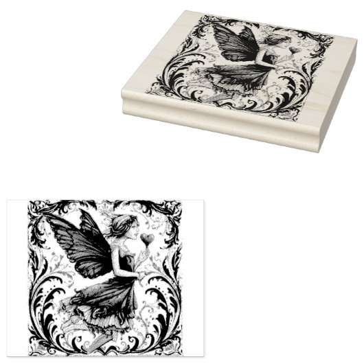 Gouache Whimsy: Gouache Valentine Fairy Gummistempel (Stempel)