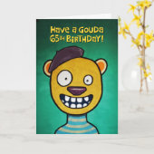 Gouda 65. Geburtstag Karte (Gelbe Blume)