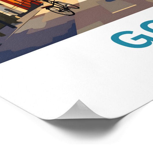 Gouda Netherlands Travel Print Poster (Ecke)