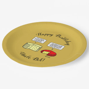 Gouda und Jack Käsespezialitäten Geburtstagspart Pappteller
