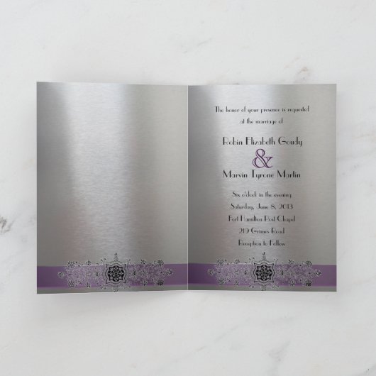 Goudy Martin Wedding Einladung (Innenseite)