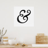 Goudy Old Style Italia Letterpress Black Poster (Küche)