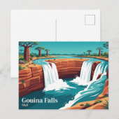 Gouina-Fälle Mali Postkarte (Vorne/Hinten)