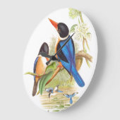 Gould Kingfisher Birds Wall Clock Große Wanduhr (Winkel)