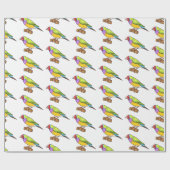 Gouldian finch bird Cartoon Illustration Geschenkpapier (Flach)