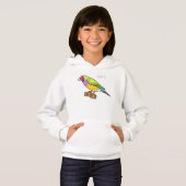 Gouldian finch bird Cartoon Illustration Hoodie (Vorne ganz)