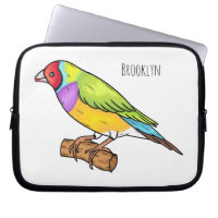 Gouldian finch bird Cartoon Illustration