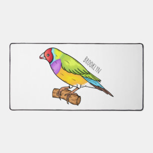 Gouldian finch bird Cartoon Illustration Schreibtischunterlage