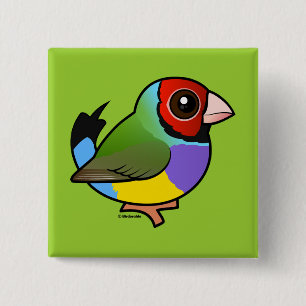 Gouldian Finch Button