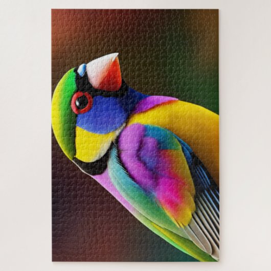 Gouldian Finch Jigsaw Puzzle (Vertikal)