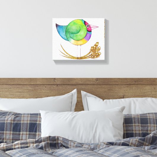 Gouldian Finch Leinwand (Insitu (Schlafzimmer))