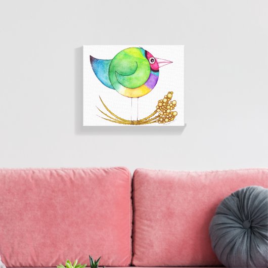 Gouldian Finch Leinwand (Insitu (Wohnzimmer))