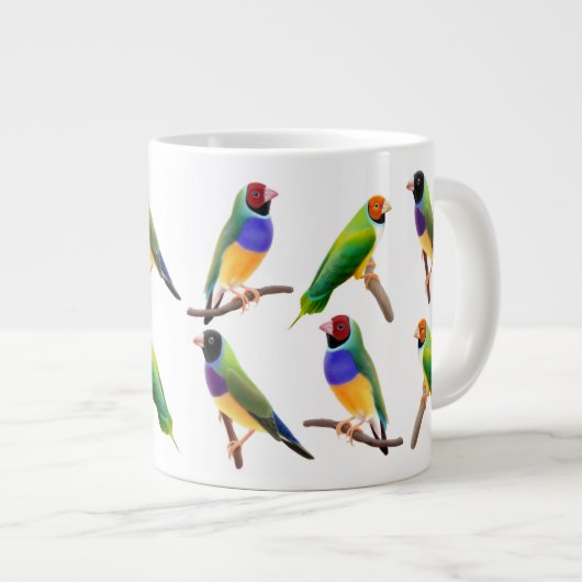 Gouldian Finch Liebhaber Mug Jumbo-Tasse (Vorderseite Rechts)