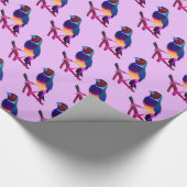 ~ Gouldian Finch ~ Original Art ~ Lila ~ Geschenkpapier (Ecke)