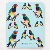 ~ Gouldian Finch ~ Original Art ~ Maus-Pad Mousepad (Vorne)