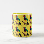 ~ Gouldian Finch ~ Original Art ~ Zweittone-Kaffee Zweifarbige Tasse (Mittel)