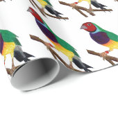 ~ Gouldian Finch ~ Original Kunst ~ Geschenkpapier (Rolleneckpunkt)